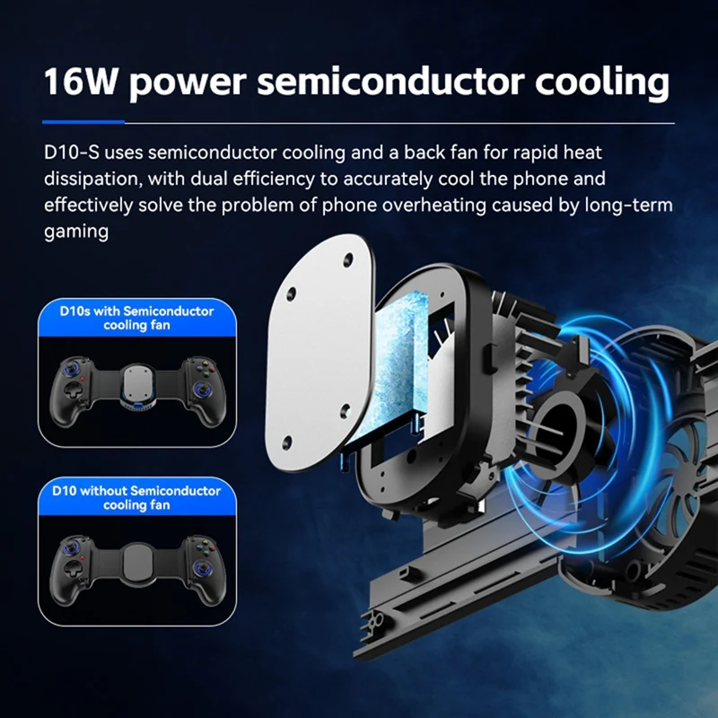 D10S Stretch Cooling Gamepad For Delta PS4 Android IOS Tablet Switchxbox 400Mah Streaming Joystick