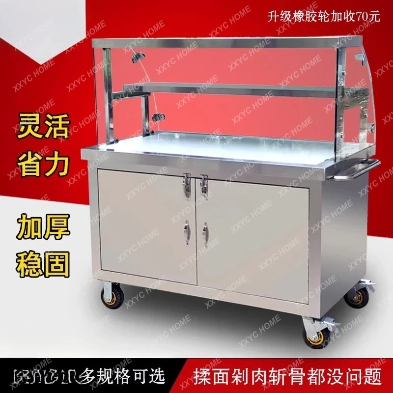 QQMobile hand push takeaway snack cart ice powder stall cart breakfast cart