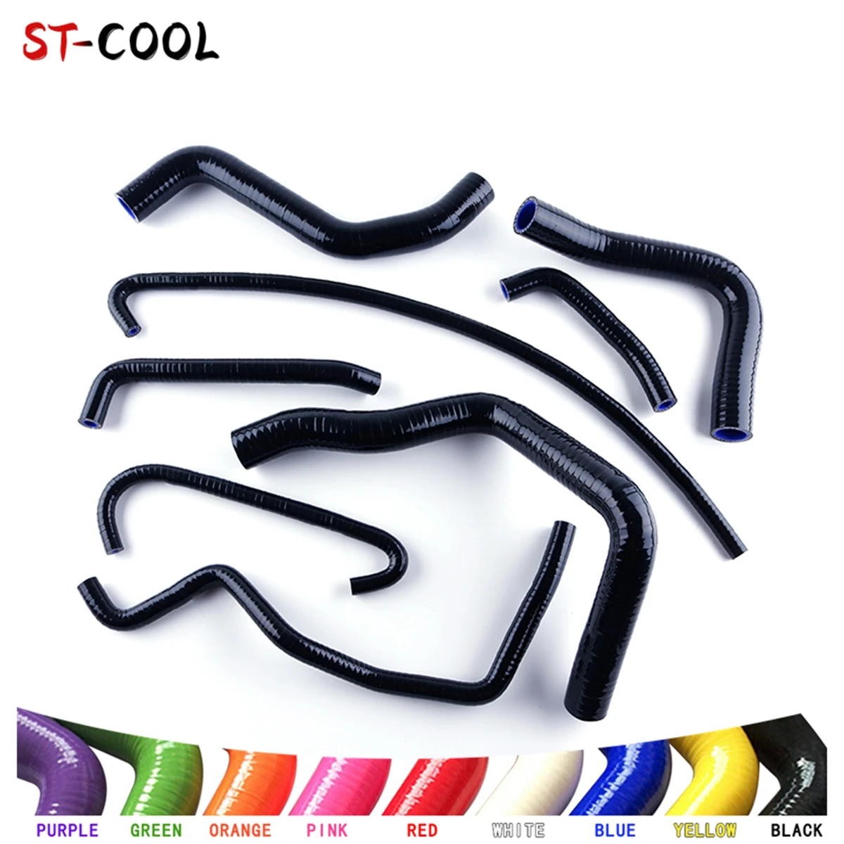 For 2006-2010 SUZUKI GSXR 750 K7 600 K8 K9 2007 2008 2009 Radiator Coolant Hoses Kit Silicone Tubes Pipes 8Pcs 10 Colors