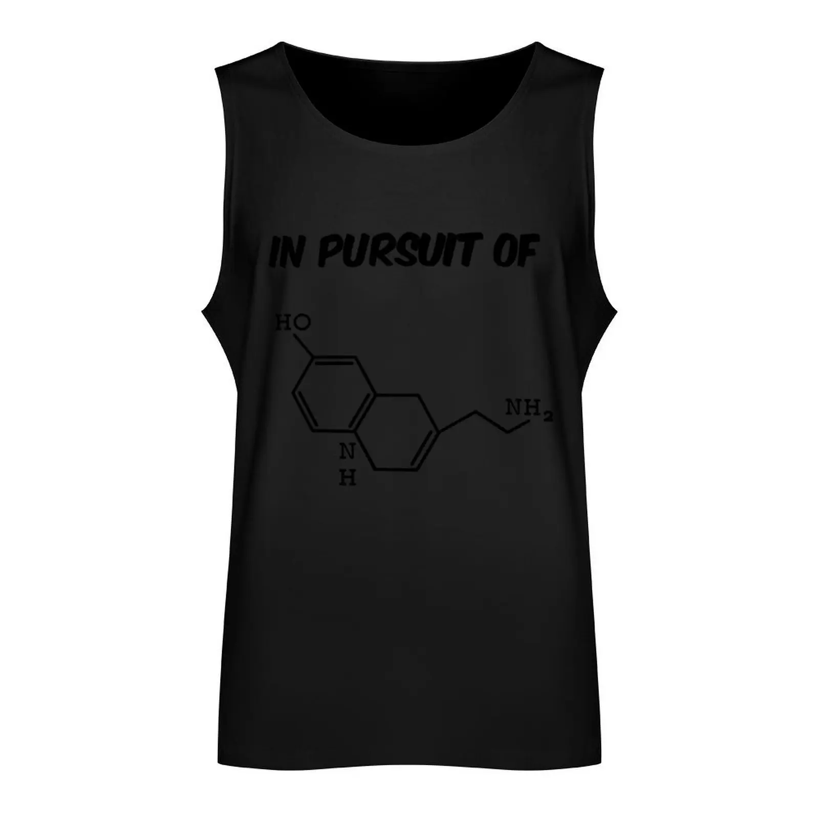 Molecule HO NH NH2 In Pursuit Of Serotonin Lucky Tank Top gym shirt man muscle t-shirt Men's gym clothing t-shirts for Men's gym