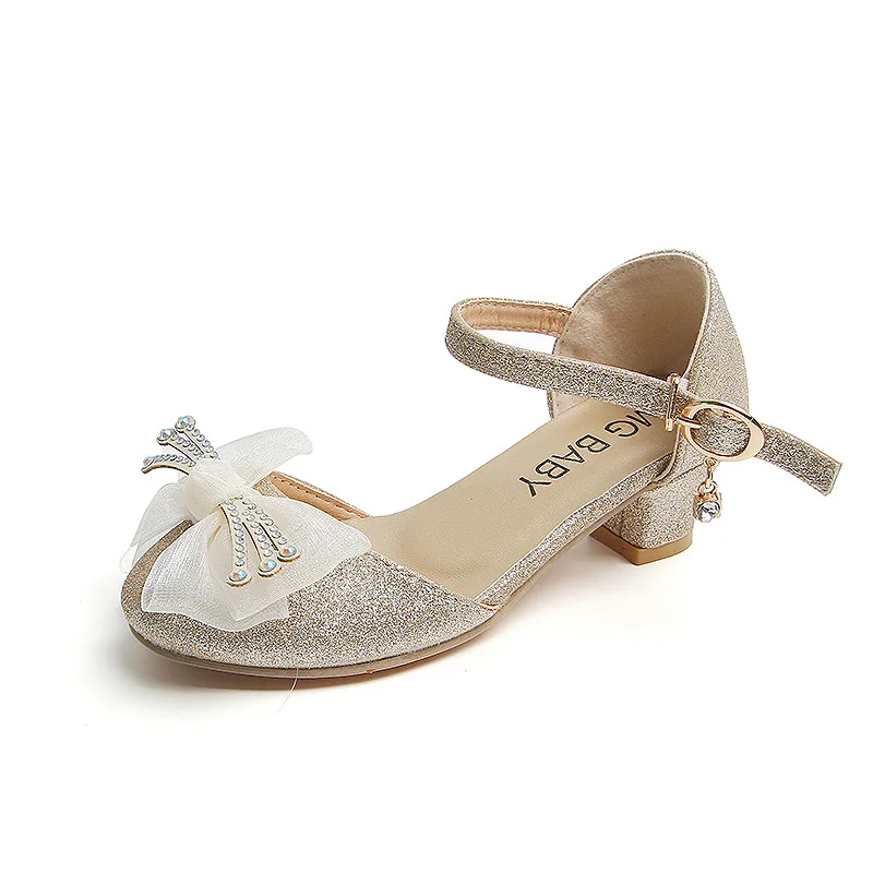 

Summer Sandals Fashion Rhinestone Girl Shoes Exquisite Versatile Soft Princess Shoe Anti Slip Casual Classic Retro Leather Shoes