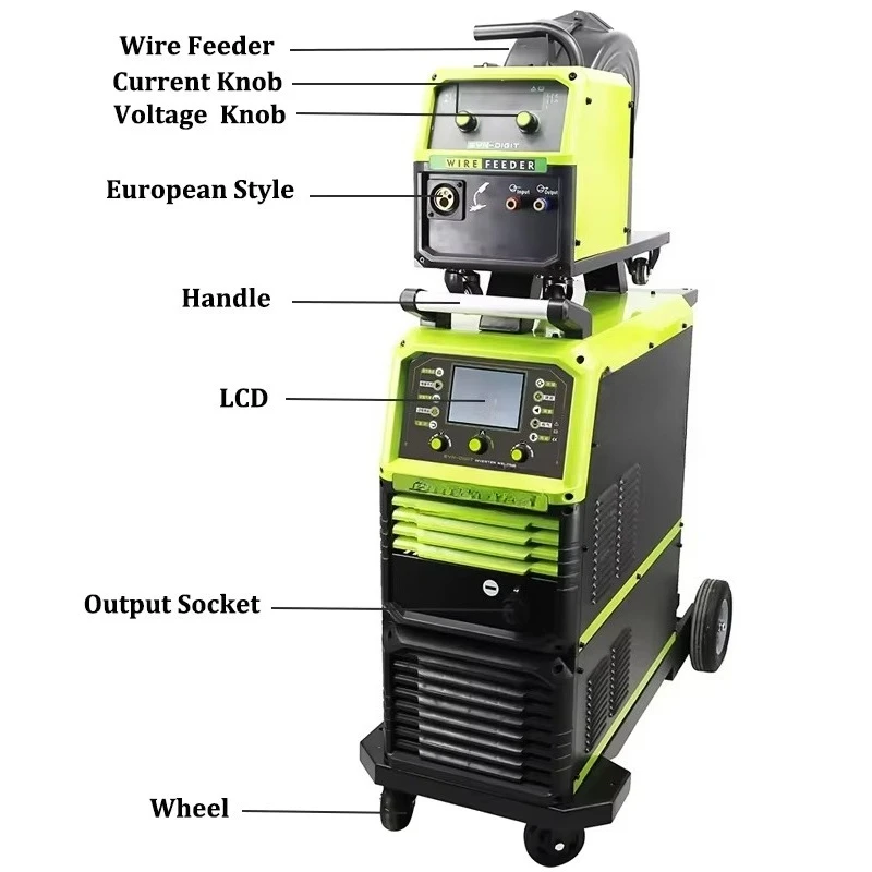 WMIG 500 AMP Igbt Inverter Industrial Water Cooling 3 In1 Mag Mma Double Pulse Aluminum Mig Welding Machine