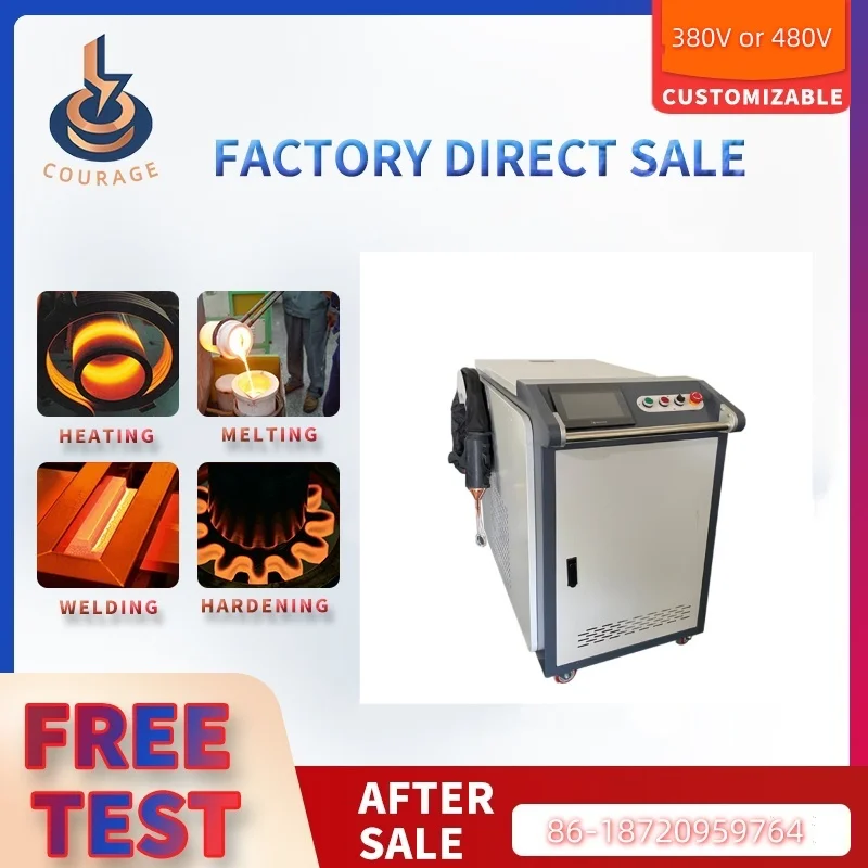 Hand-held induction heating machine for heat welding