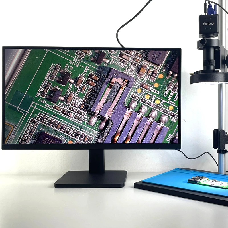 1080p vga indústria digital vídeo microscópio câmera c montagem lente para telefone tablet pc pcb ic reparação de solda
