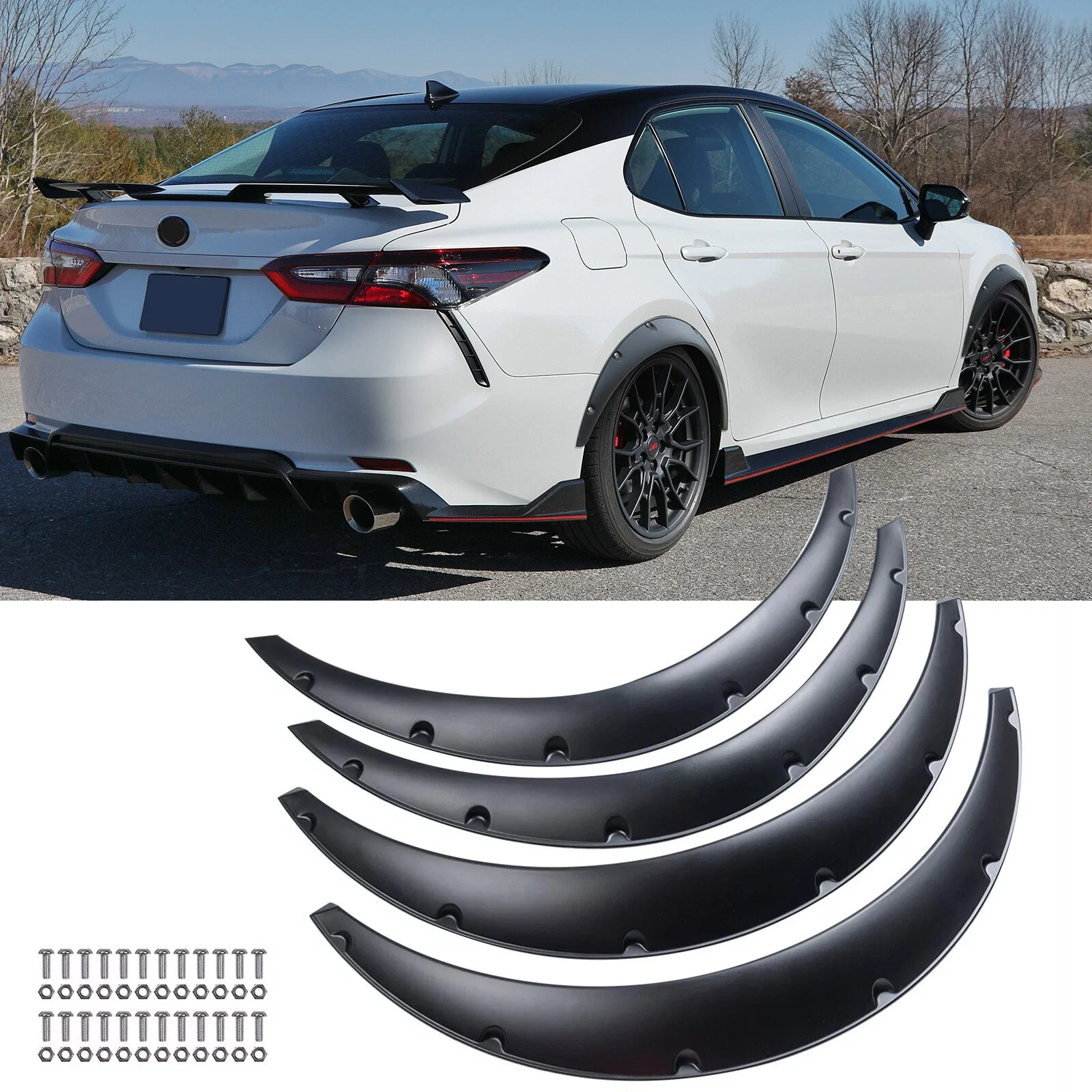

For Toyota Camry TRD Style - 32 inch Wide Fender Flares | Matte Black Wheel Arch Kit | 4-Piece Set