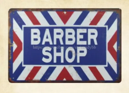 reproduction wall decor ideas Barber Shop metal tin sign