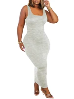 Elegant and slimming! Solid color sleeveless long dress - slim fit, stylish and versatile 6