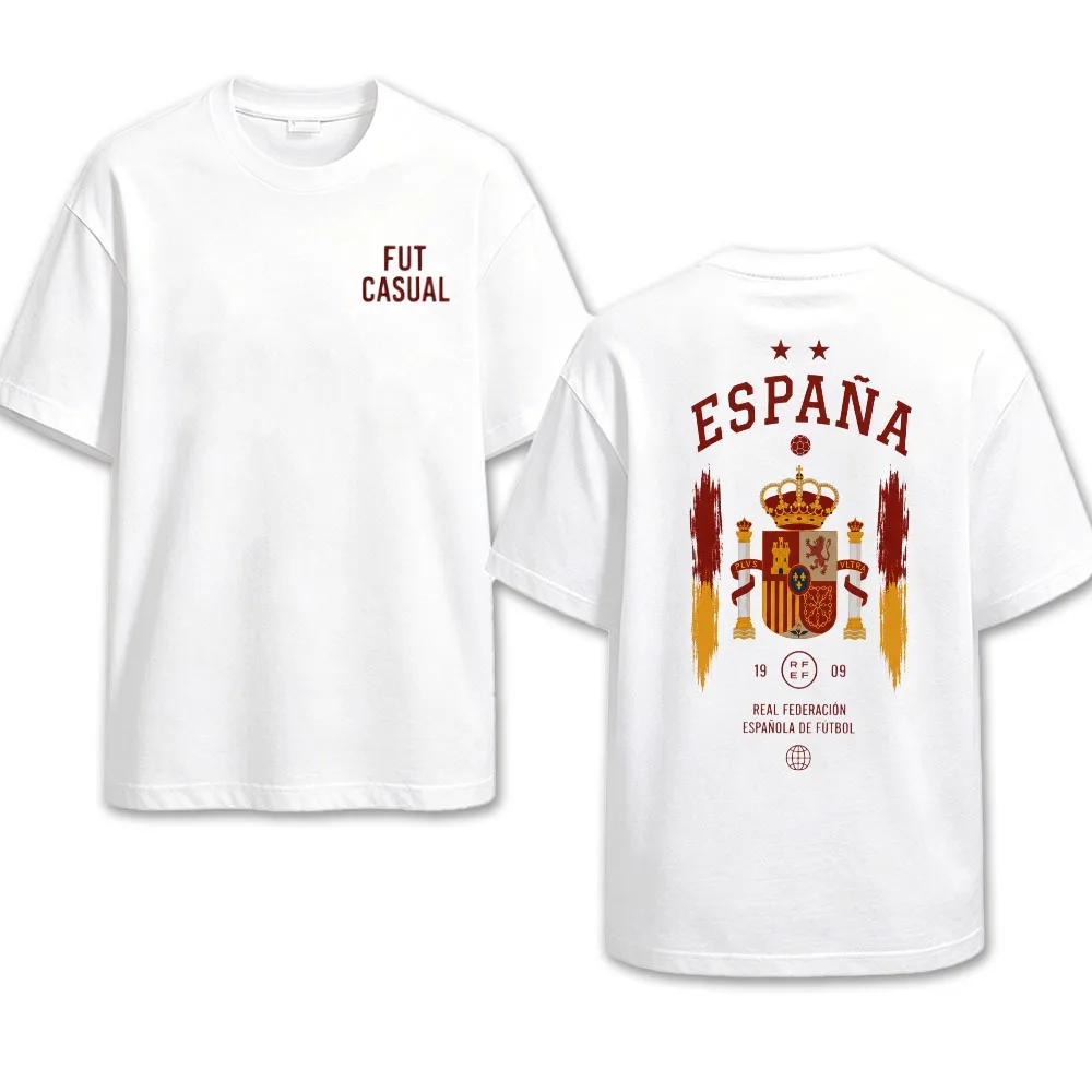 Camiseta España Spain Fan Cotton Tshirt Espana Flag Unisex Tee Fashion 2026 Soccer Football Supporter Streetwear Tops