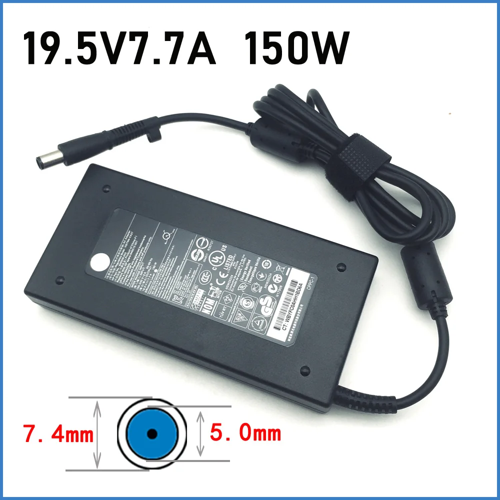 محول تيار متردد/تيار مستمر أصلي 150 وات 19.5 فولت 7.7 أمبير لـ HP 681058 -001 697317 -001 TPC-LA52 HSTNN-HA09 609919 -001 مصدر طاقة الشاحن