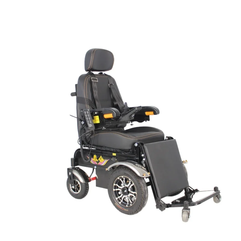 Automatic Electric Wheelchair Inflatable Tire Smart Rehabilitation Therapy Supply For Sitting Lying Driving