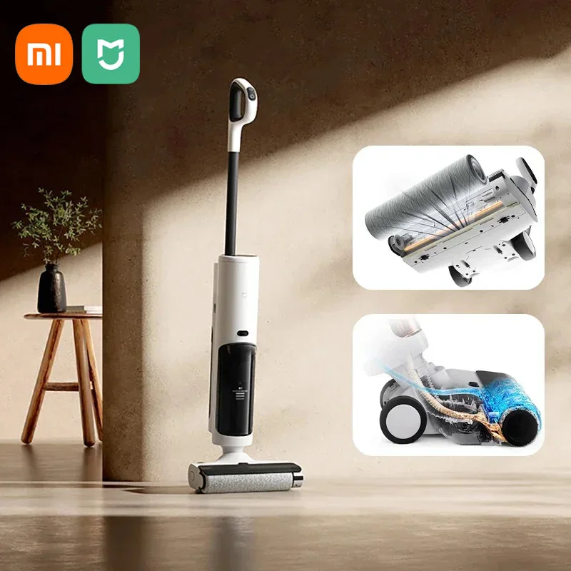 

XIAOMI MIJIA Wireless Floor Cleaner 2C C305 Handheld Mopping Machine Sterilization Roll Brush Self Cleaning Household Appliances