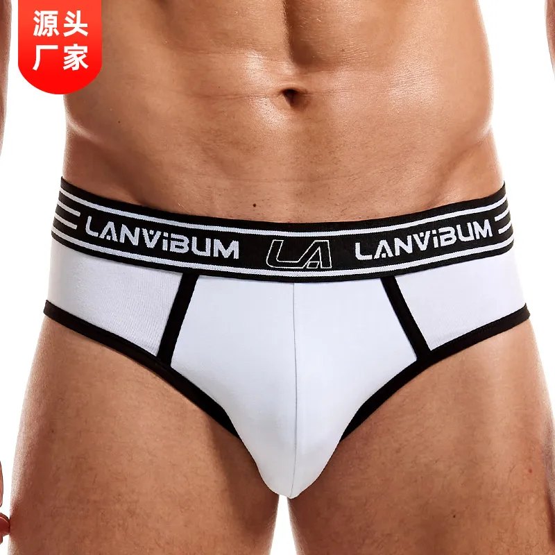 Lanvibum Lycra Cotton Calzoncillos Hombre Mens Underwear Briefs Majtki Meskie String Men подгузники трусики Topa Interior Hombre