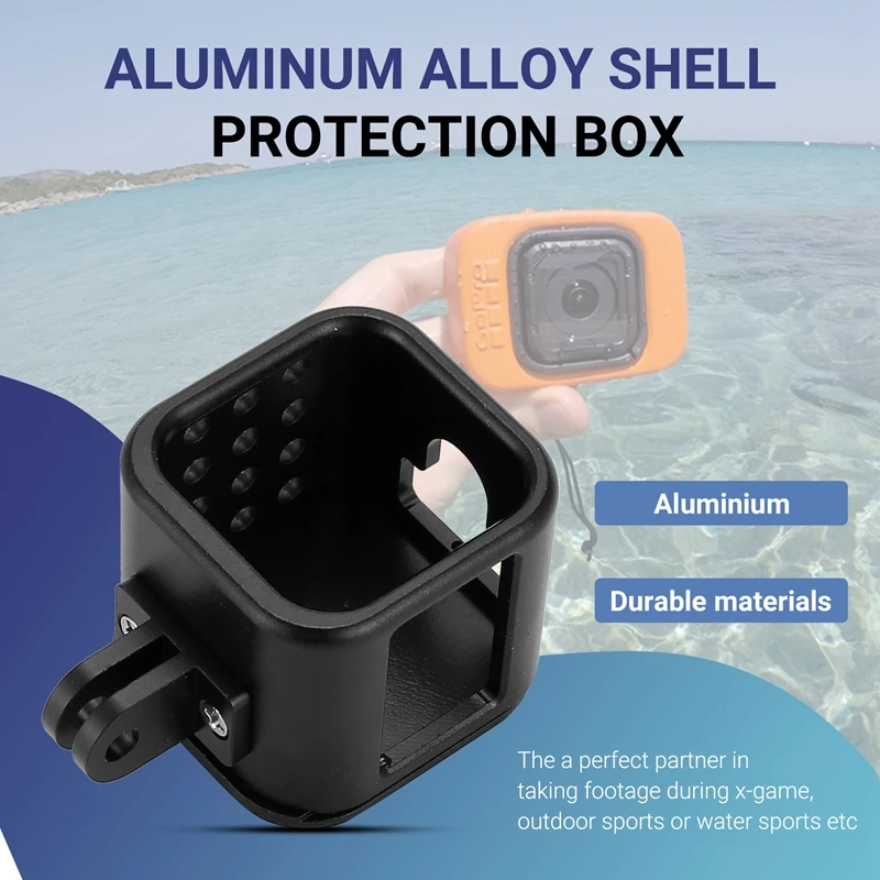 Aluminium Alloy Protective Housing Case Cover Frame For Gopro Hero 4/5 Session Go Pro Sport Action Camera Accessories Black