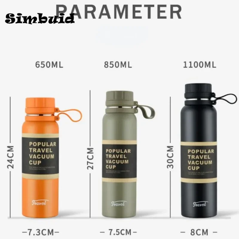 1PCS Stainless Steel Thermos with Tea Filter Double Wall Vacuum Flask Sports Outdoor Fitness Thermal Bottle Insulation Cup