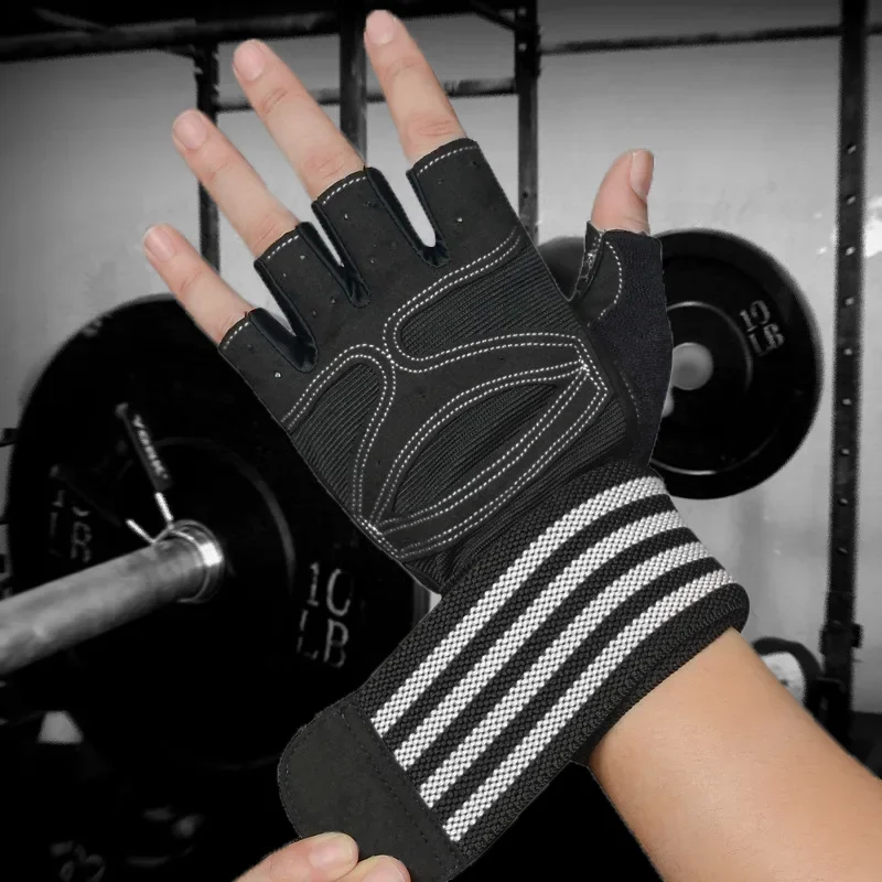 

Weightlifting Gloves with Wrist Support for Heavy Exercise Body Building Gym Training Fitness Handschuhe Workout Crossfit Gloves