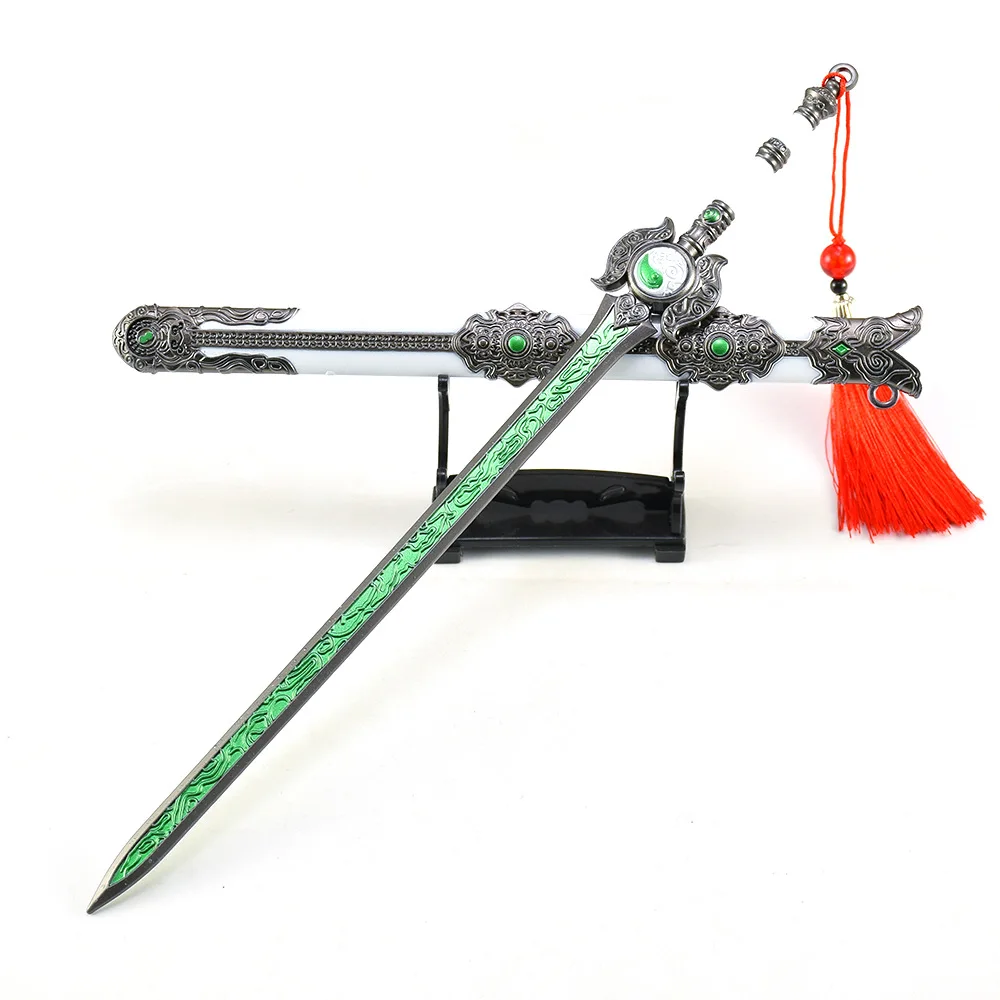 30 سنتيمتر Naraka Bladepoint سلاح طويل السيف · الشمس القمر في وعاء لعبة الطرفية نموذج الساموراي سكين حلية الحرف دمى هدايا لصبي