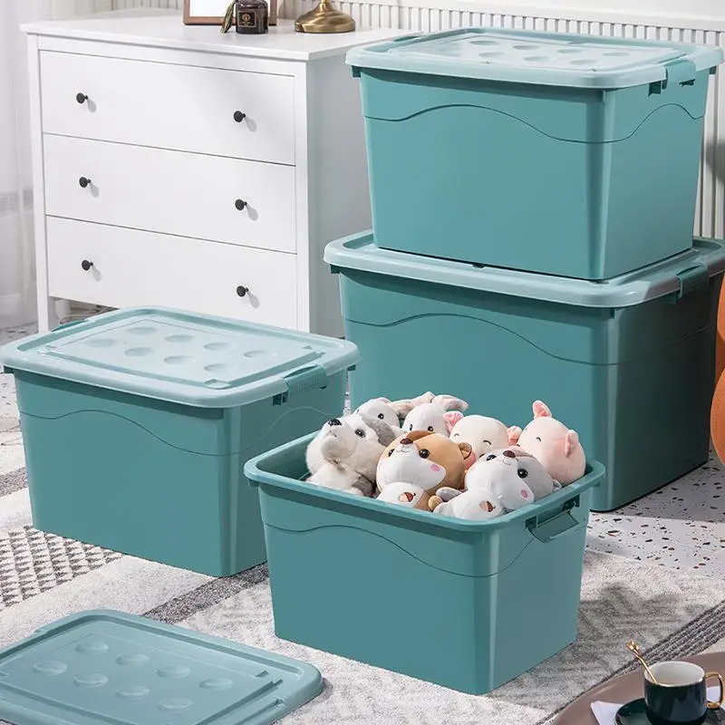 Extra Large Thickened Plastic Storage Box Moving Storage Box for Clothes High Capacity Household Organizer Moving Storage Box