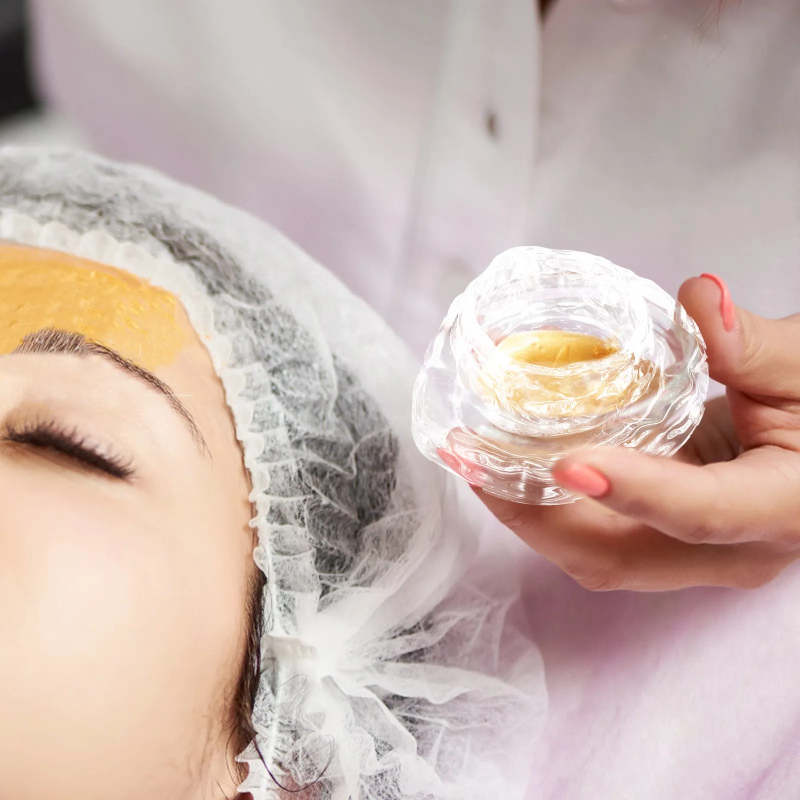 Beauty Mixing Bowl High Transparency Glass Face Mask Mixing Tool Skin Care DIY Facial Essential Oil Blending Bowl Spa Use