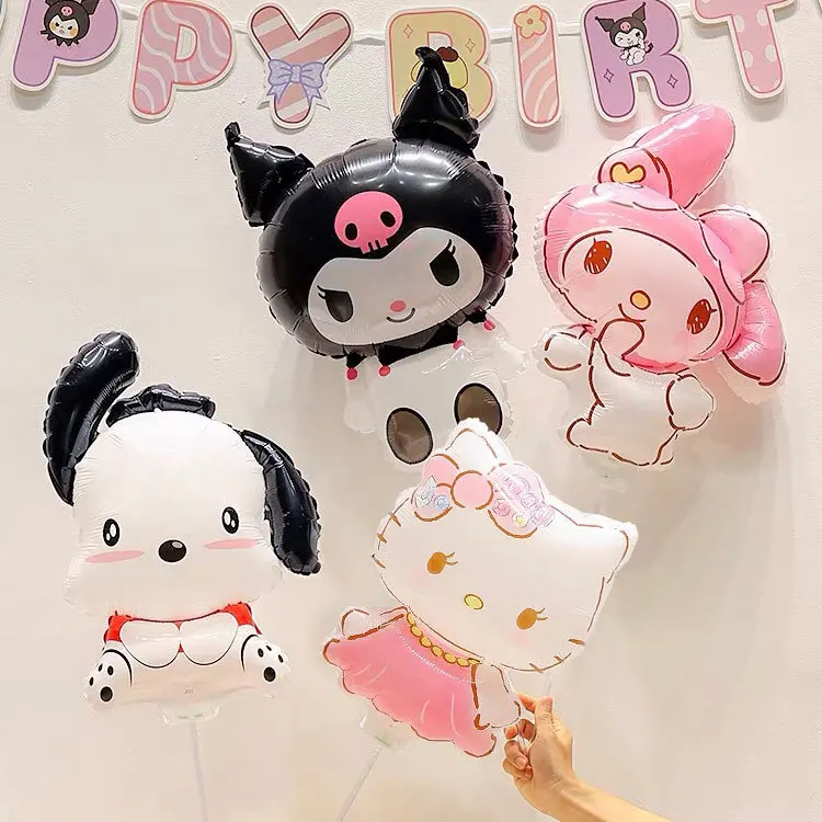 1 Set Kuromi Balloon Cute Cartoon Anime My Melody Cinnamoroll Girl&Child Party Decoration Room Decoration Kawaii Holiday Gifts