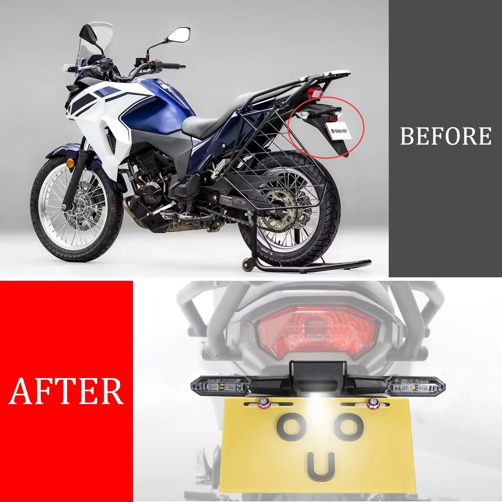 

LED Tail Tidy Turn Signal Indicator For KAWASAKI VERSYS-X 250 300 2017-2023 LED Tail Tidy Turn Signal Indicator