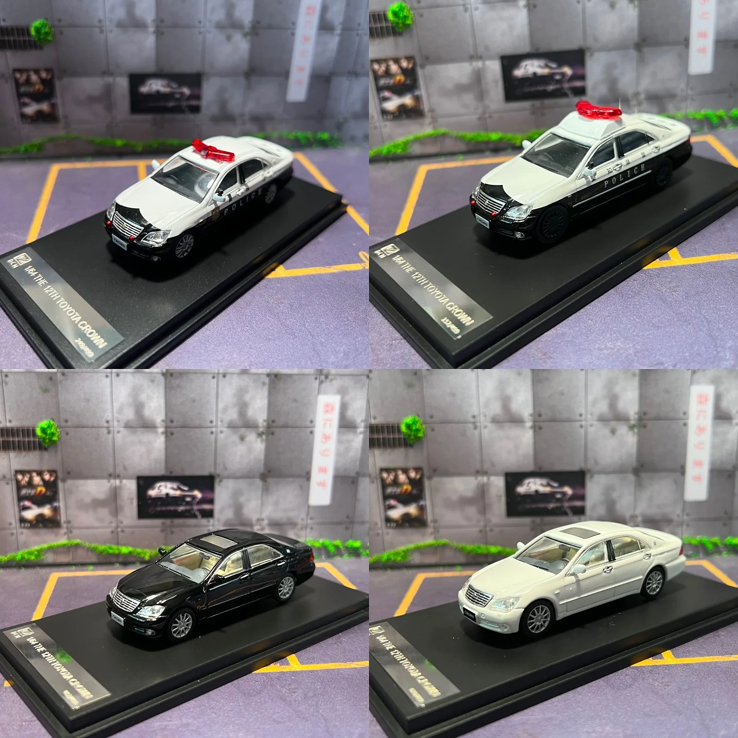 DCM 1/64 Crown Police Car Alloy Diecast Car Model