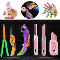 New 3D Printing Plastic Butterfly Claw Knife Carrot Gravitys Knife Decompression Toy Children Decompressions Push Card Small Toy