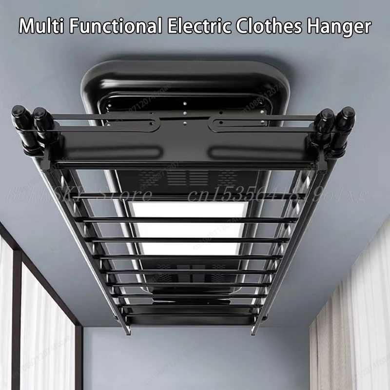 Clothes Drying Rack Electric hanger  Automatic Intelligent Lifting With Offline Control Lighting Drying Disinfection Functions