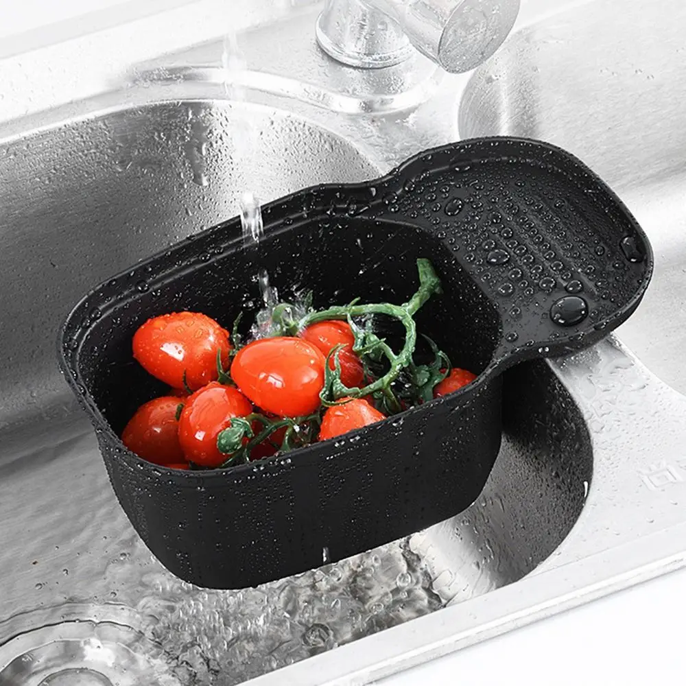 Saddle-shaped Food Residue Filter Stainless steel Large Capacity Sponge Storage Holder Durable Hanging Drain Shelf Corner