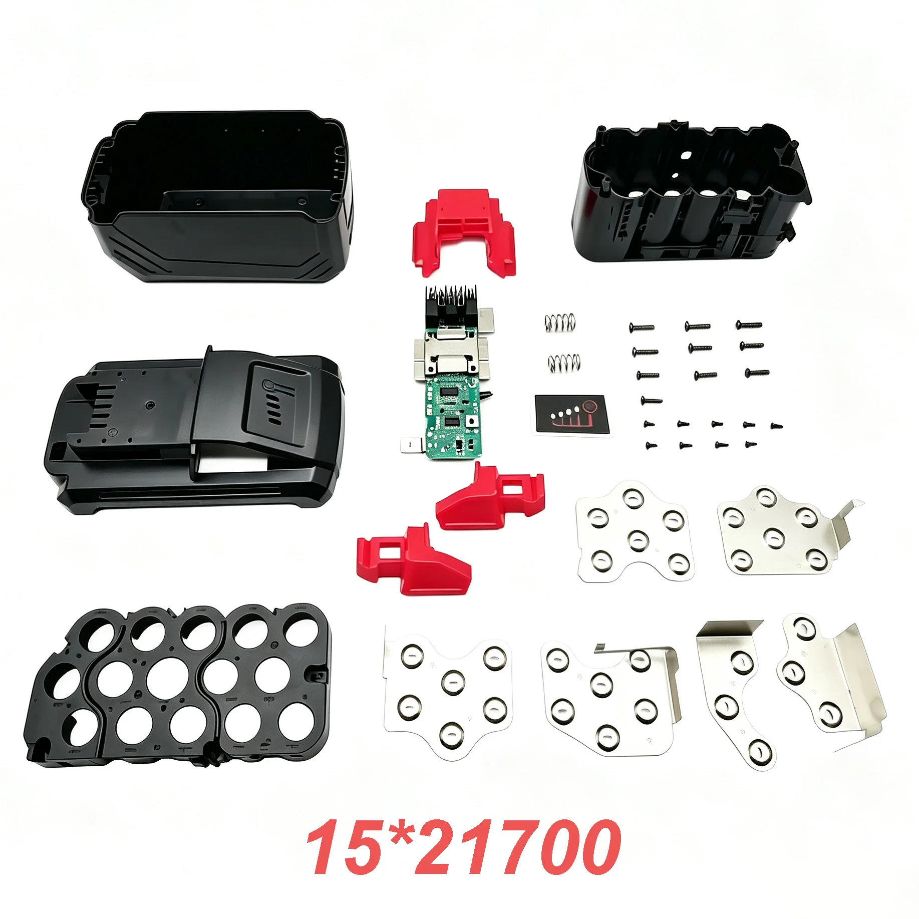 15*21700 Li-ion Battery For M18 18V 12Ah Lithium Battery Housing Plastic Case Charging Protection Board Box Shell For Milwaukee