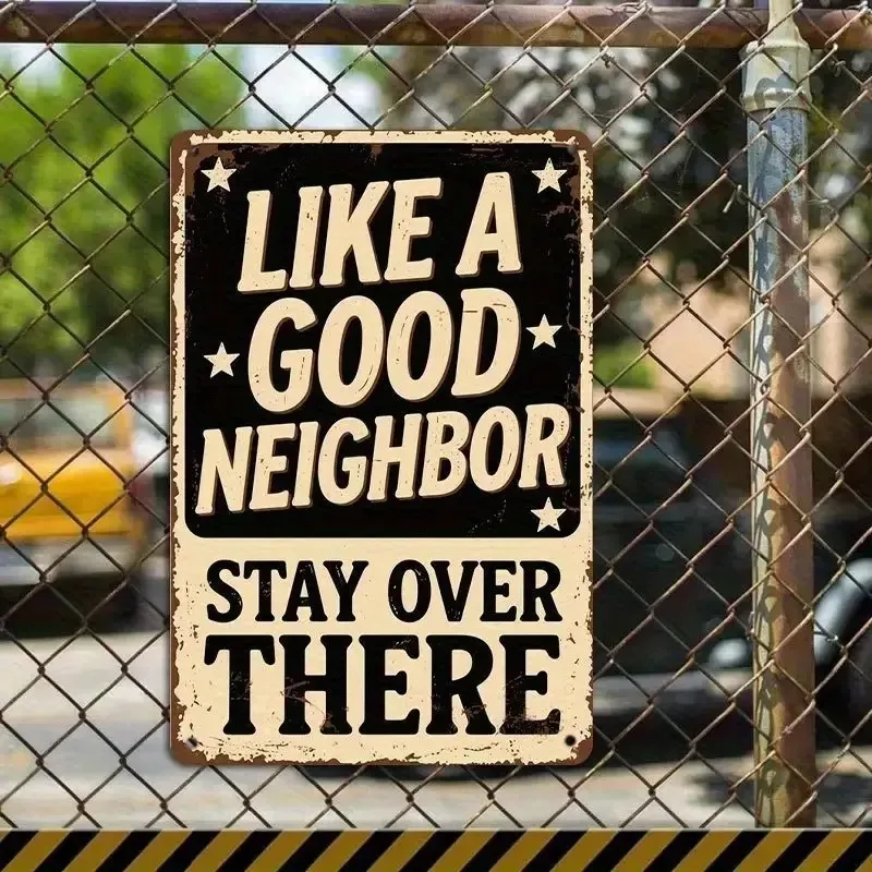 2D Flat Metal Sign, Vintage Rustic Wall Art with Star Accent, Funny Quote 