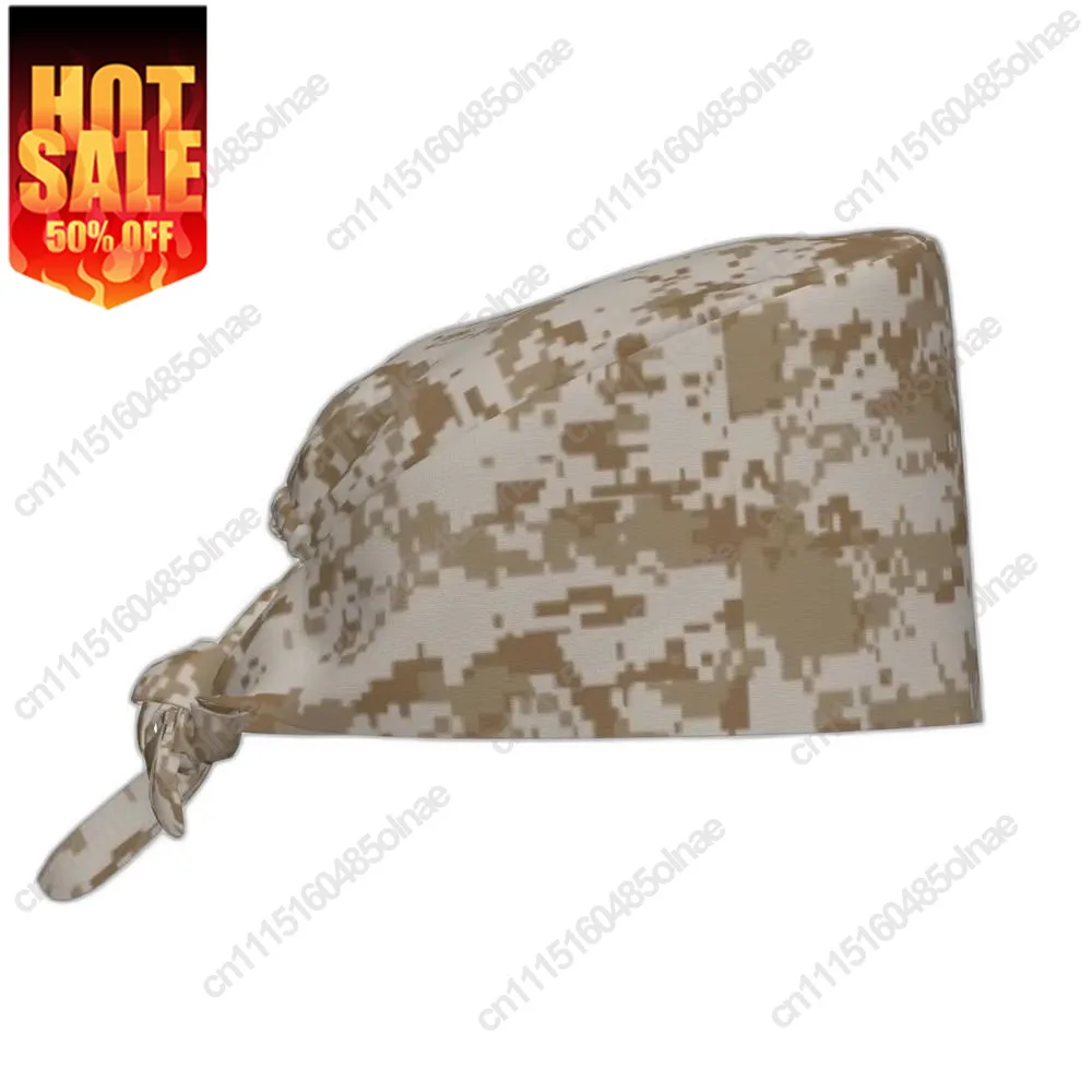 Adjustable Digital Desert Camo Working Hat Men Women Camouflage Caps Scrub Nursing Doctor Surgeon Cap For Nurse