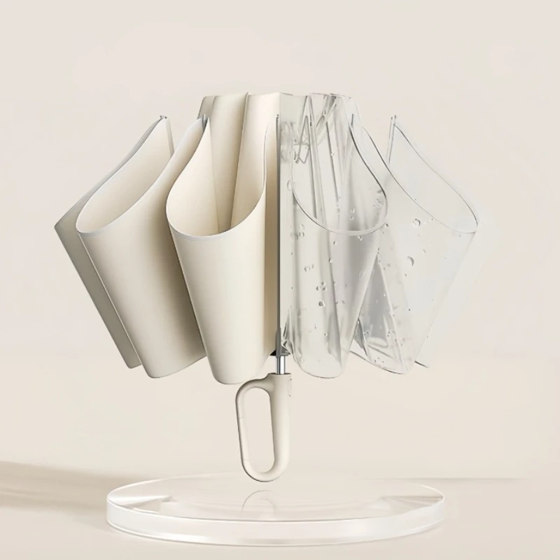 

Fully automatic reverse umbrella large double storm-resistant upper student weather and rain dual-purpose portable sunscreen
