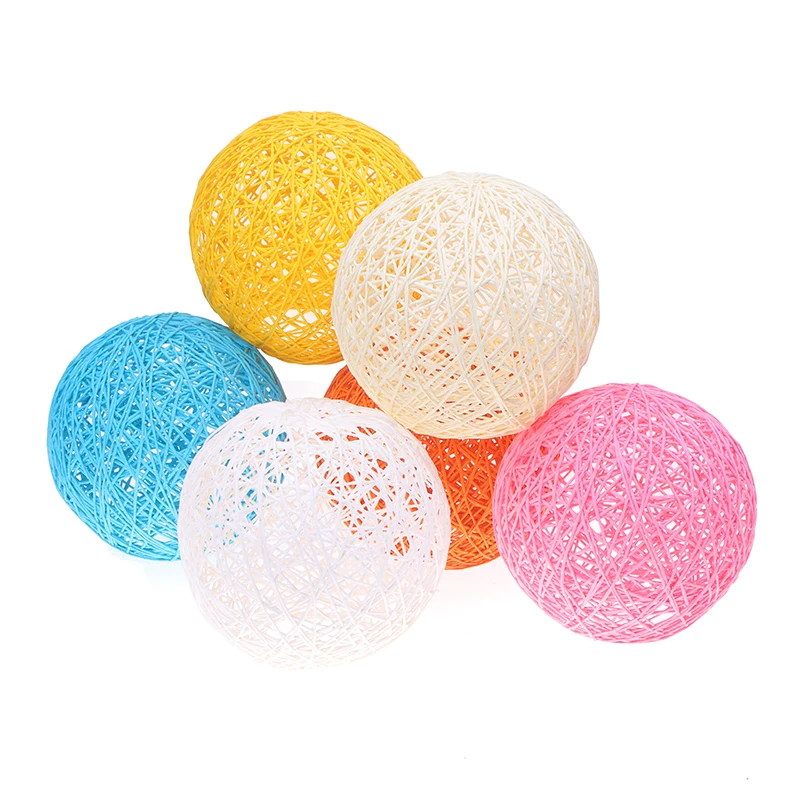 Round Concise Hand-woven Rattan Vine Ball Pendant Lampshade Light Lamp Shades Light Accessories(15cm Diameter)