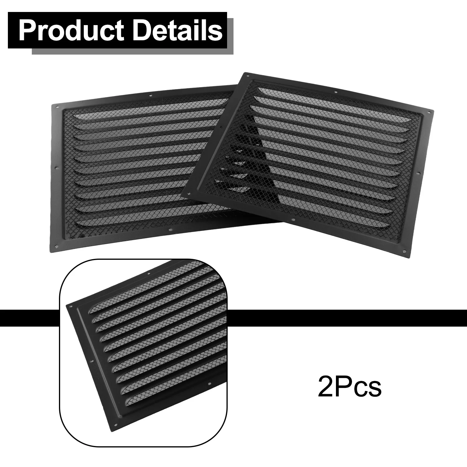 Louver Air Vents Grille Ventilation Covers Aluminum Grilles Duct Heating Cooling Vents Plate Insect Screen Cover Air Vents