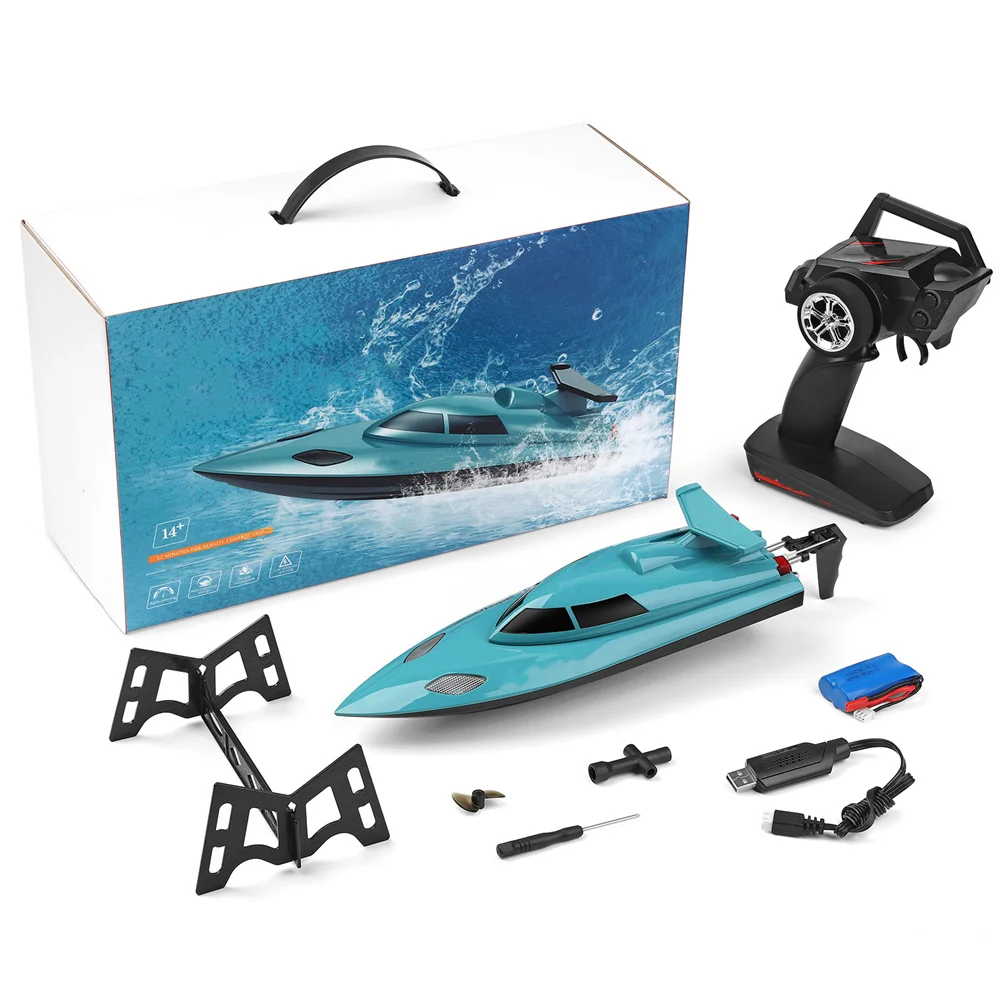 

RC Speedboat WL911-A RC Ship Magnetic 370 Motor 21km/h Super Fast Racing Boat with 2.4 Ghz Remote Control