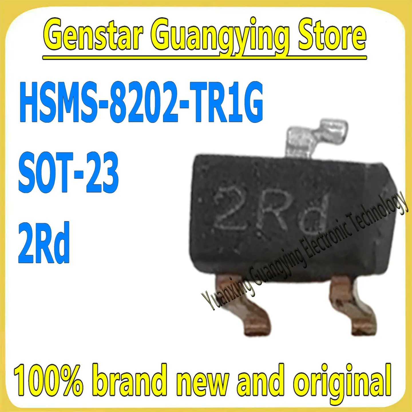 (5 pieces) HSMS-8202-TR1G Part Number: 2R* SOT-23 Schottky mixer diode 100% brand new