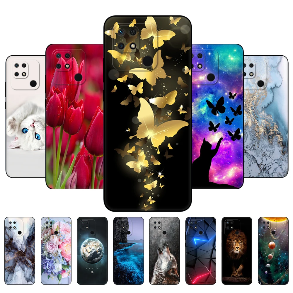 For Redmi 10C Case Silicon Back Cover For Xiaomi Redmi 10C Phone Case global 6.71inch Bumper Redmi10C Funda Etui black tpu case