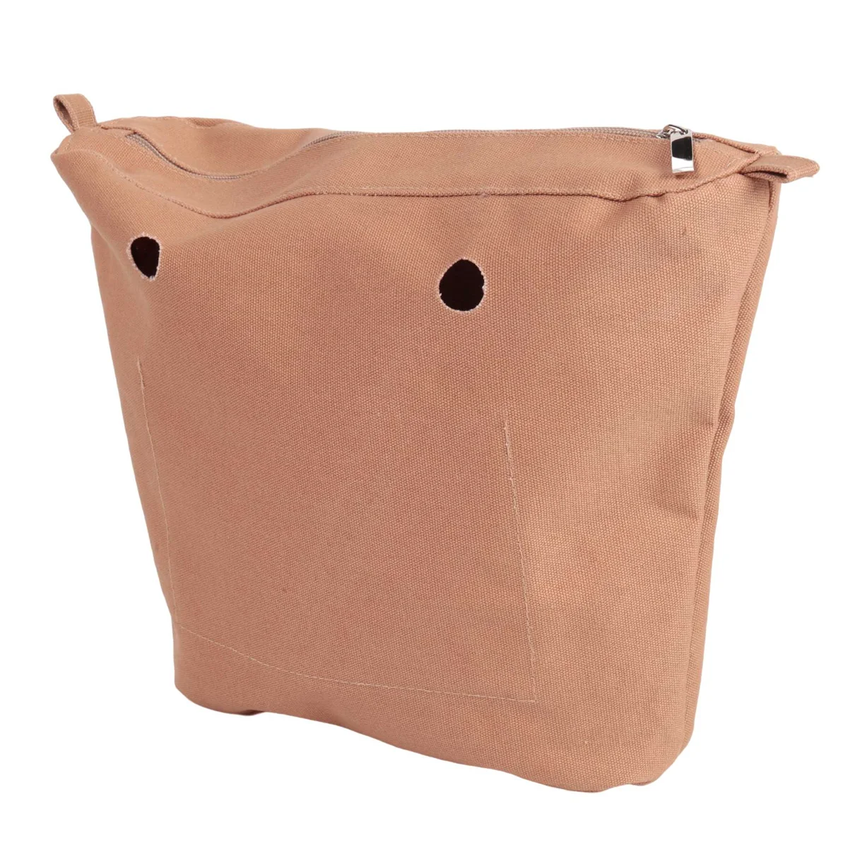 Waterproof Solid Canvas Insert Inner Lining Insert Zipper Pocket for Obag O Bag Handbag Bag Deep Khaki Mini