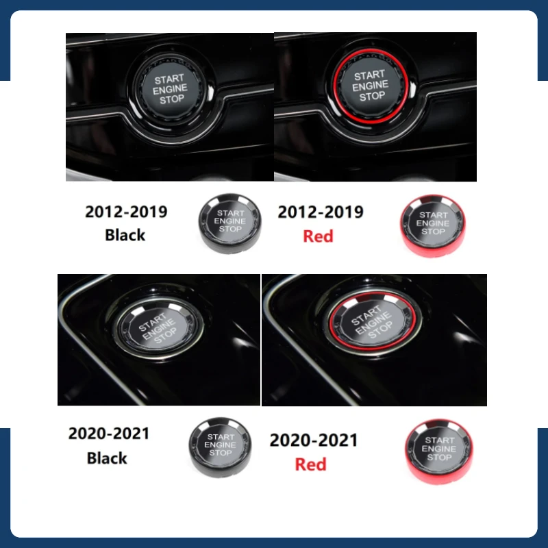 New Arrival Car Engine Start Stop Crystal Button Replcment Cover  Auto Styling for Jaguar F-PACE XEL XFL XE XF 2012-2021