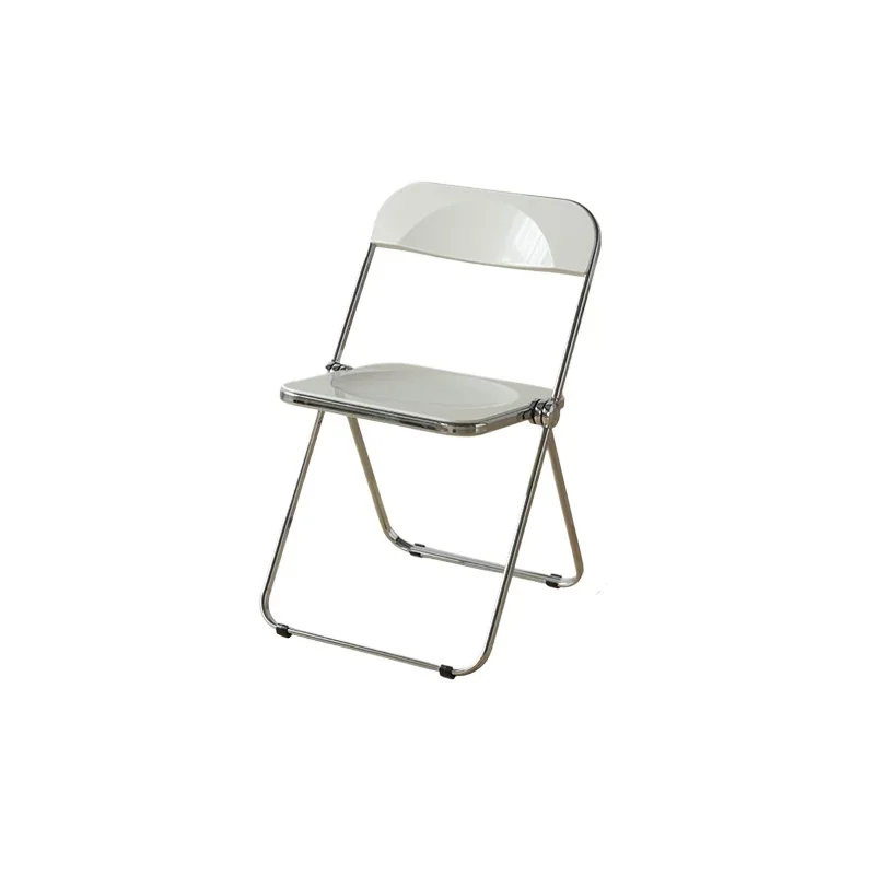 

Household back chair restaurant simple ins acrylic transparent makeup stool folding chair