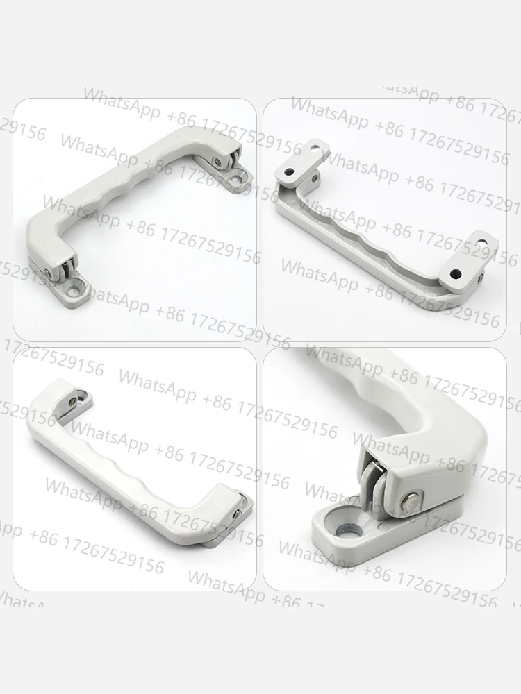 10pcs LS527 Pull Folding Handle with Auto-Return Spring Aluminum Alloy for Industrial Cabinets Toolbox/Drawer