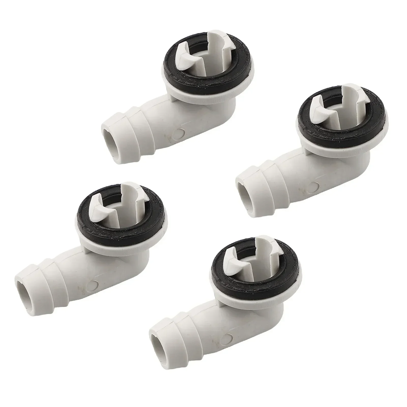 Plastic AC Drain Hose Connector Elbow With Rubber Seal For Ring For Durable And Secure Air Conditioner Drain Hose Water Flow