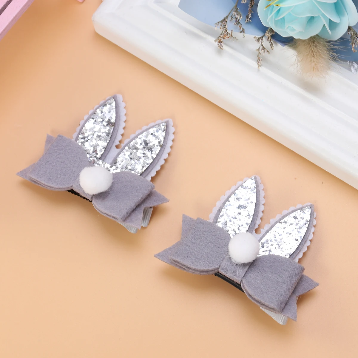 

Bunny Ear Hair Clip Kid Hairpin Girls Accessories Bow Barrette Rabbit Clips Three-dimensional
