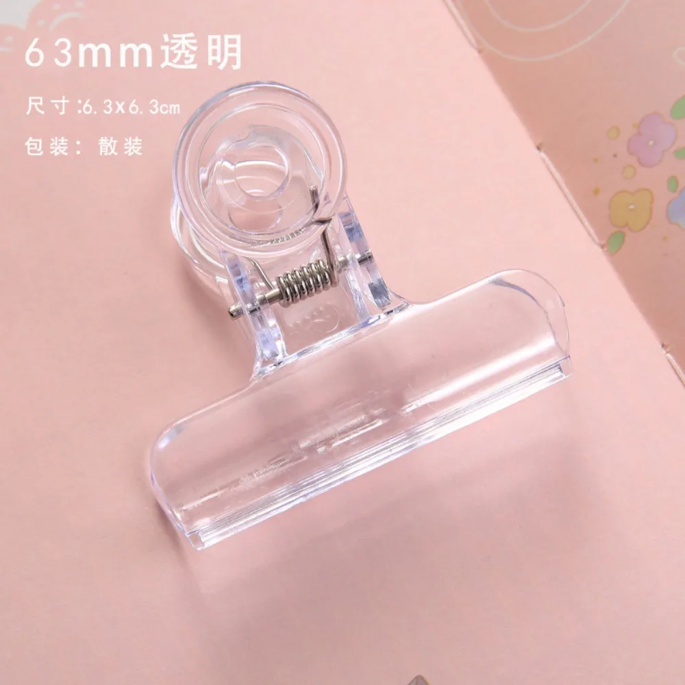 Ins Transparent Binder Clips Kawaii Paperclips File Documents Tickets Clips Bookmarks Index Page Holder Office Binding Supplies