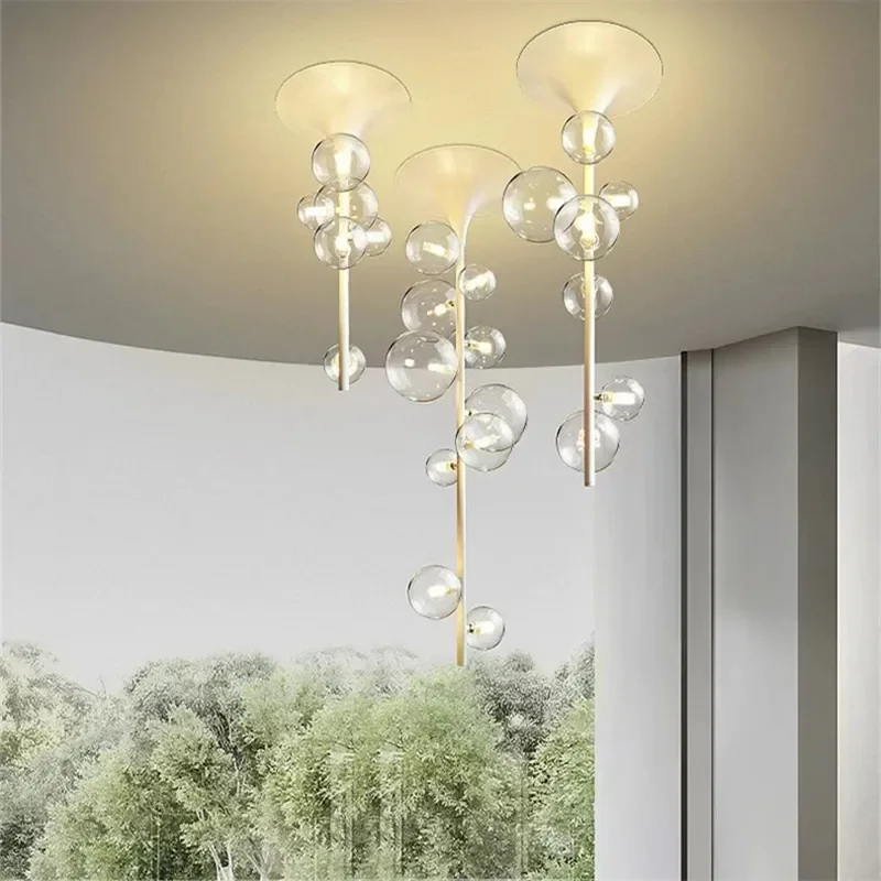 Lampade a sospensione a LED con sfera di vetro nordica per soggiorno, sala da pranzo, tavoli alimentari, cucina, camera da letto, lampadario,