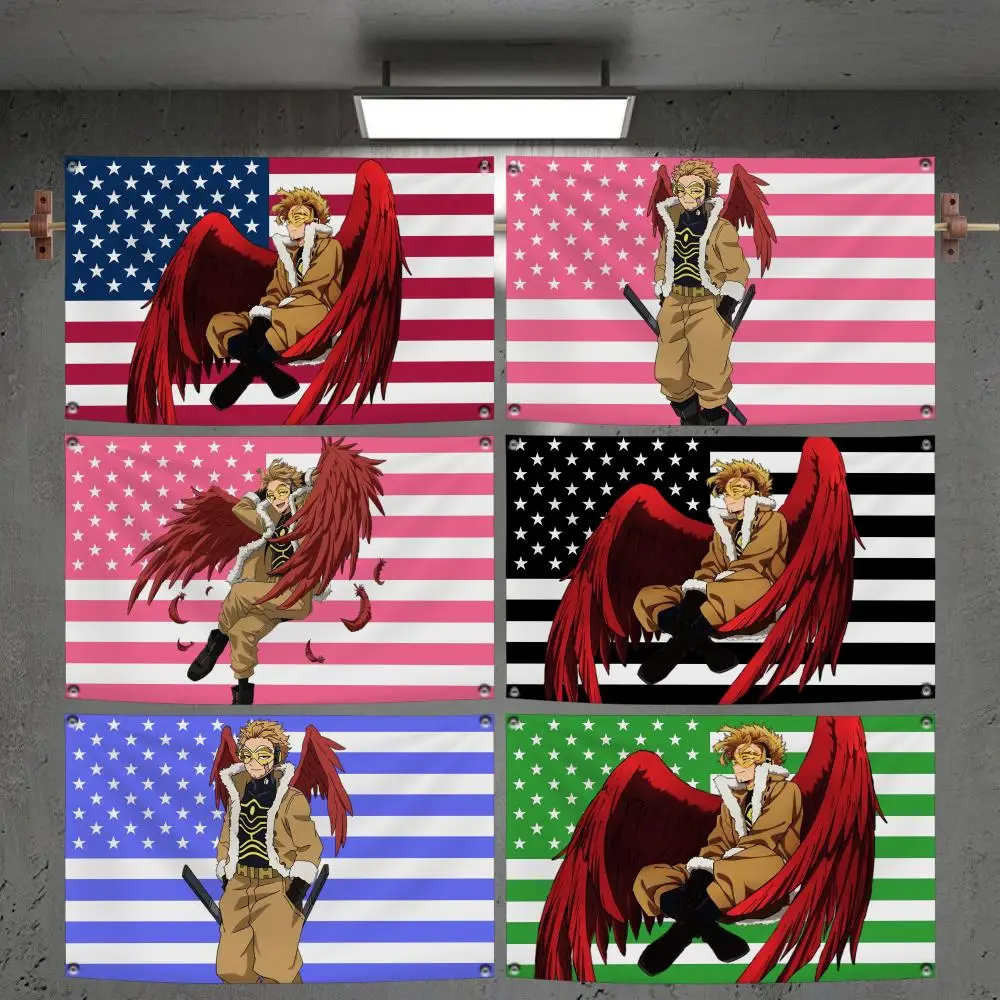 Anime K-keigo Takami Hawk Flags Wall Hanging Banner Large  Wall Art Picture Background Cloth Bedroom Living Room Home Decor