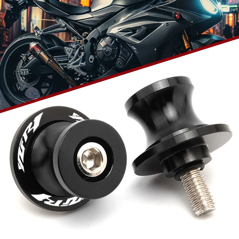 YZFR1 Motorcycle Swingarm Spools M6 Stand Screws CNC Aluminum Motorcycle Accessories for Yamaha YZF R3 R25 R6 R1 2013-2024