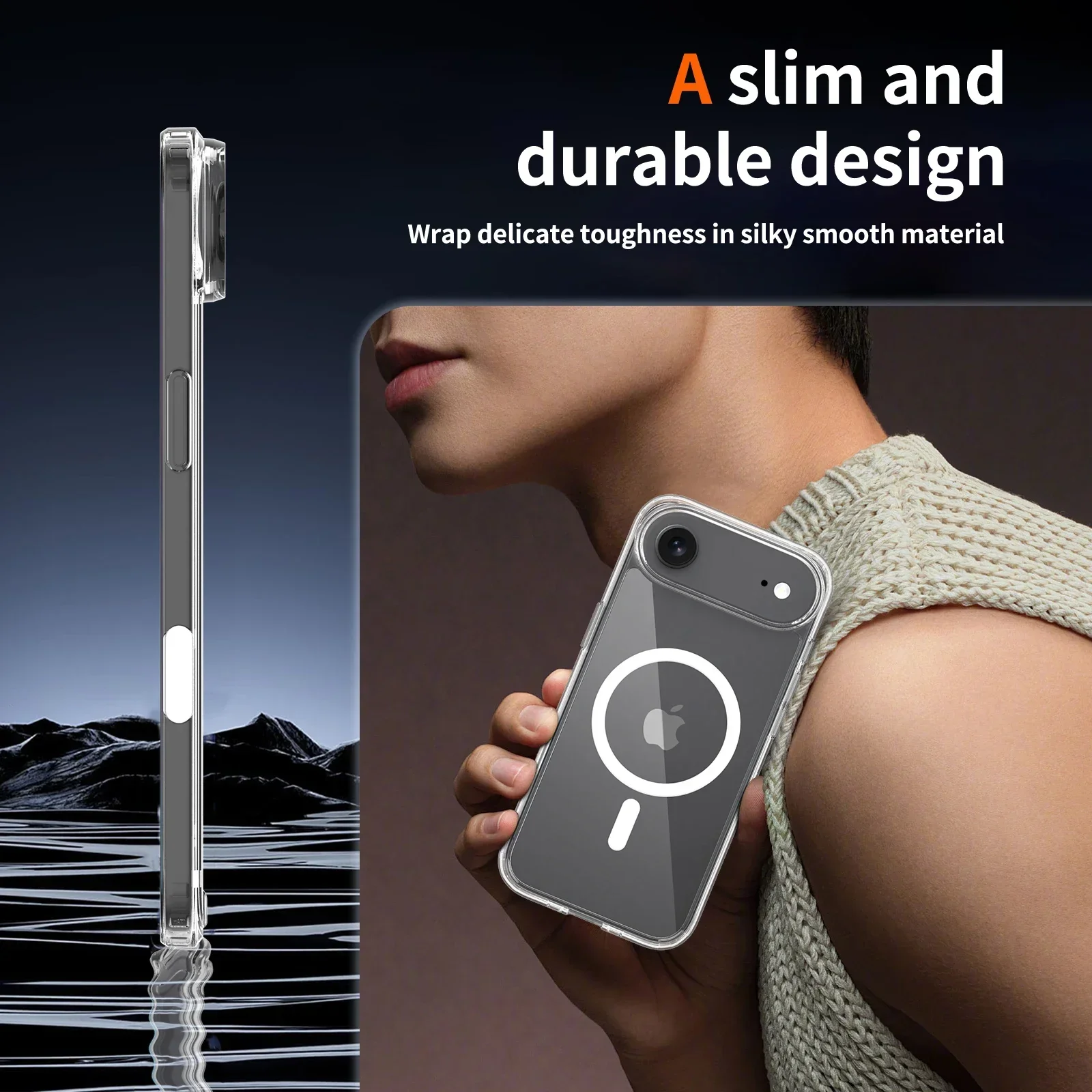 

New For iPhone 17 Anti fall backboard board Camera Control Capture Button Case Cover Magsafe Mag Safe Accessories transparent