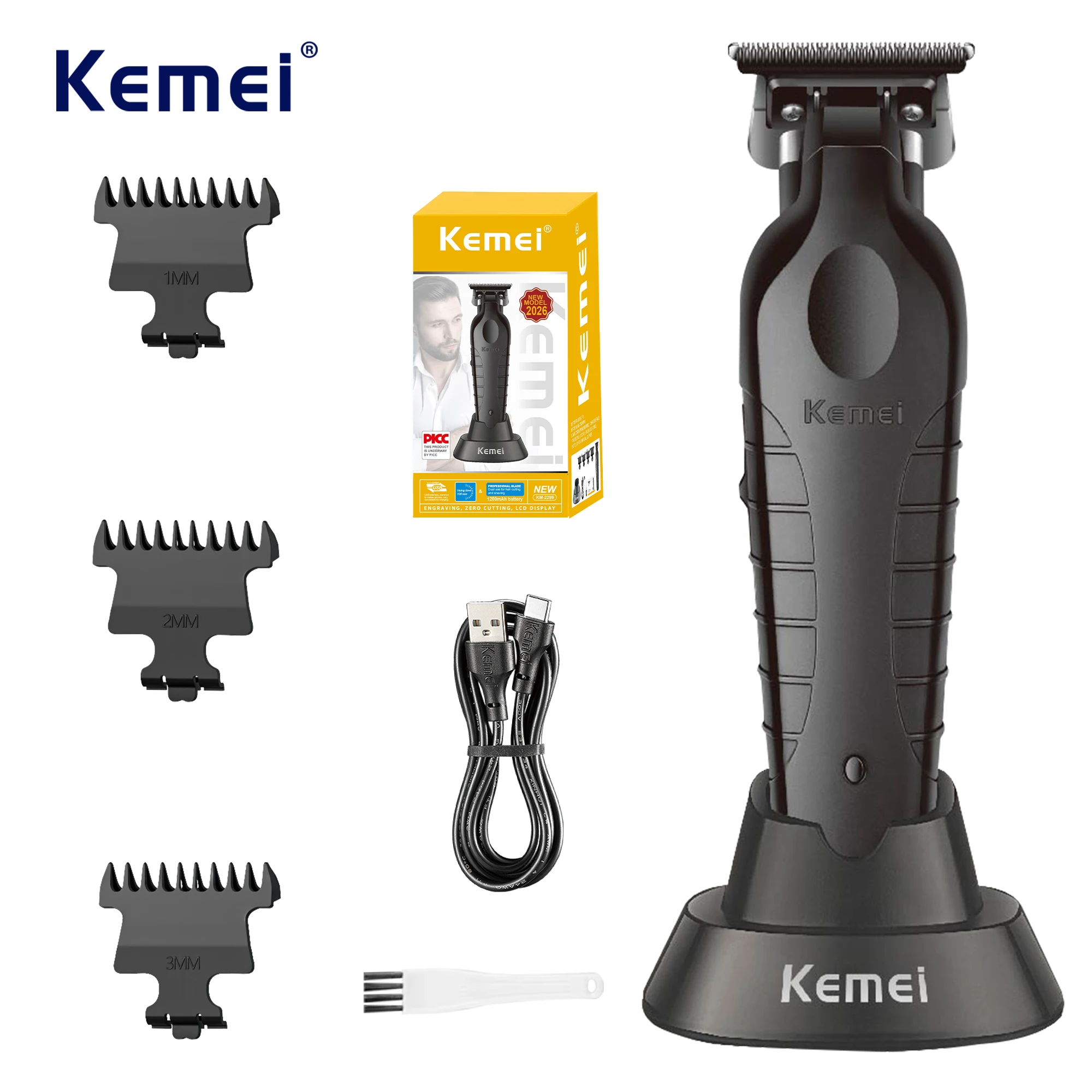 Профессиональная машинка для стрижки волос Kemei 2299 Original Trimmer Man Zero Gap базовая модель для парикмахеров