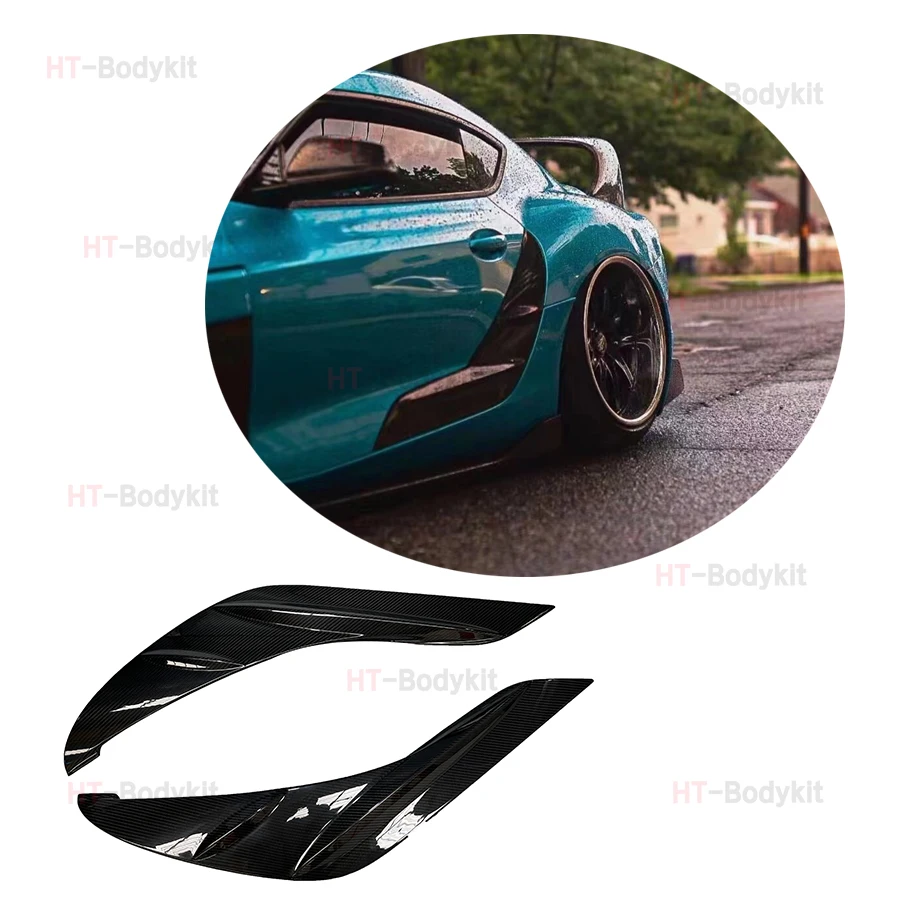 For Toyota Supra A90 Coupe 2 Door 2019-2023 Dry Carbon Fiber Rear Bumper Side Splitters Flaps Apron Side Fender Vents Door